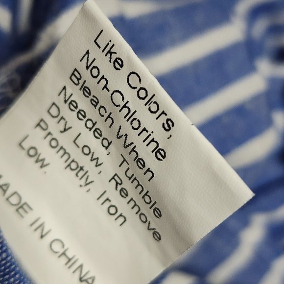 SHEIN Blue White Striped Bell Short Sleeve Romper Womens Size S Small - Picture 5 of 6